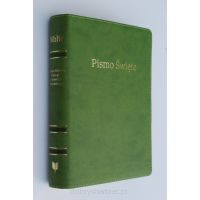 Biblia EIB duża, Premium PU, indeks, kolor zielony